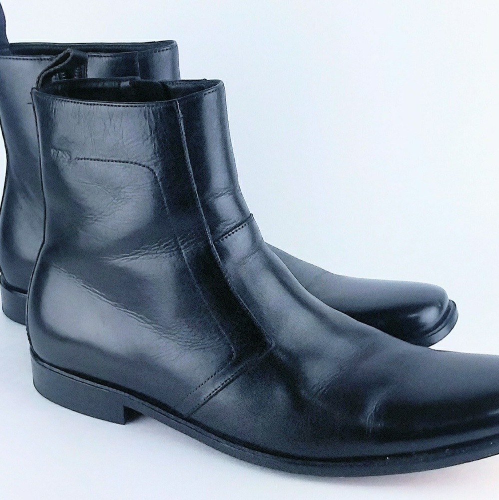 Hugo Boss Ankle Boots w Full Size Zippers Size 8.5